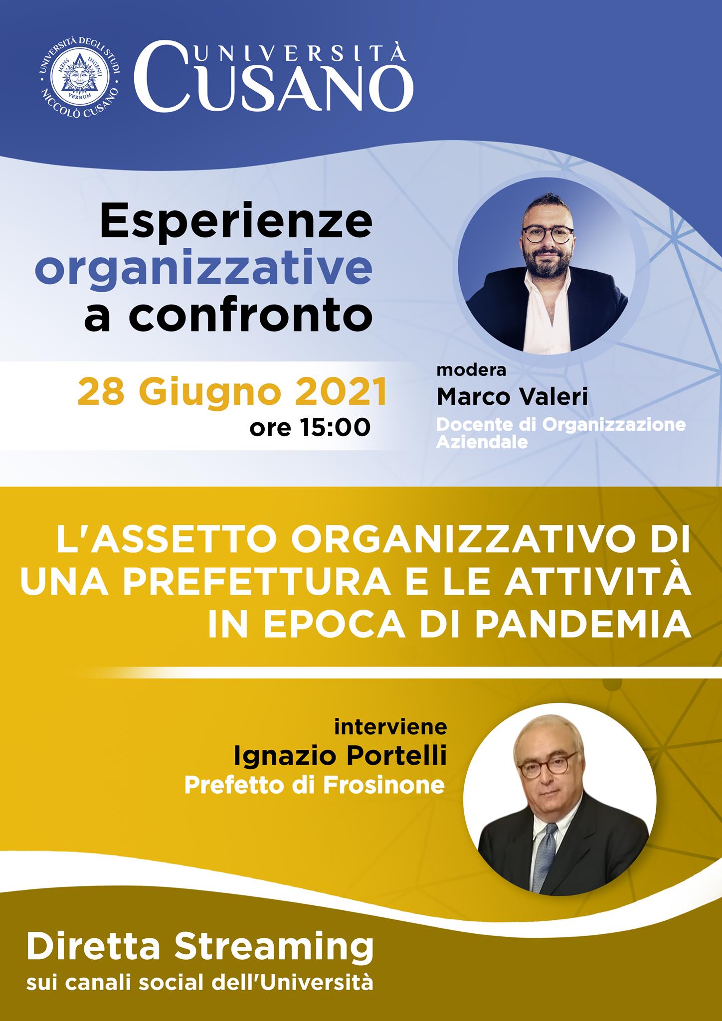 L’assetto organizzativo di una prefettura e le attività in epoca di pandemia